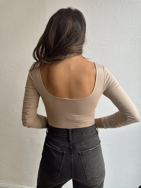 Megan Taupe Bodysuit