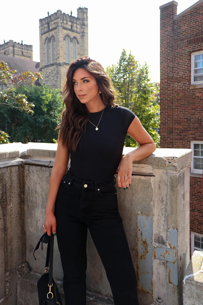 Basic Girl Black Bodysuit