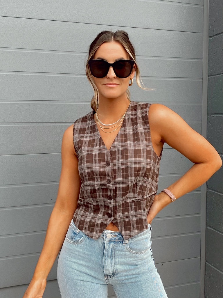 Emory Plaid Vest