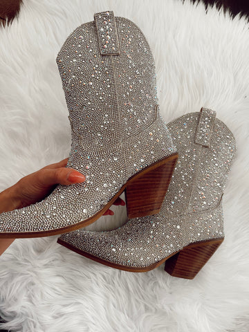 Glitter Sequin Cowgirl Boots