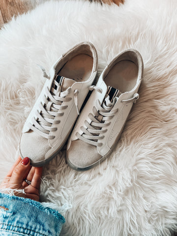Megan All White Star Sneakers