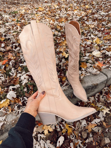 Zoey Nude Western Boots