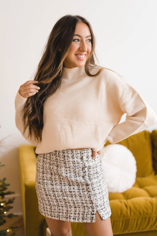Drinks On Me Cream Sweater